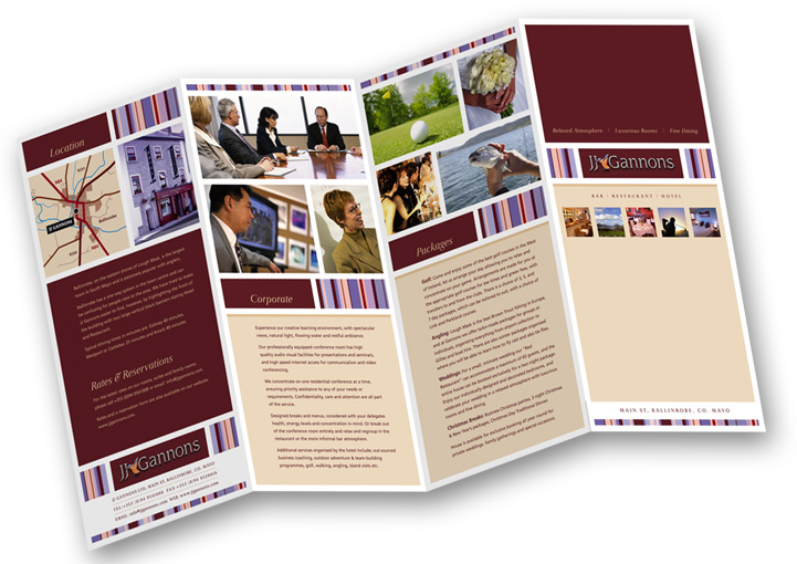 JJ Gannons Hotel Brochure Design Ballinrobe
