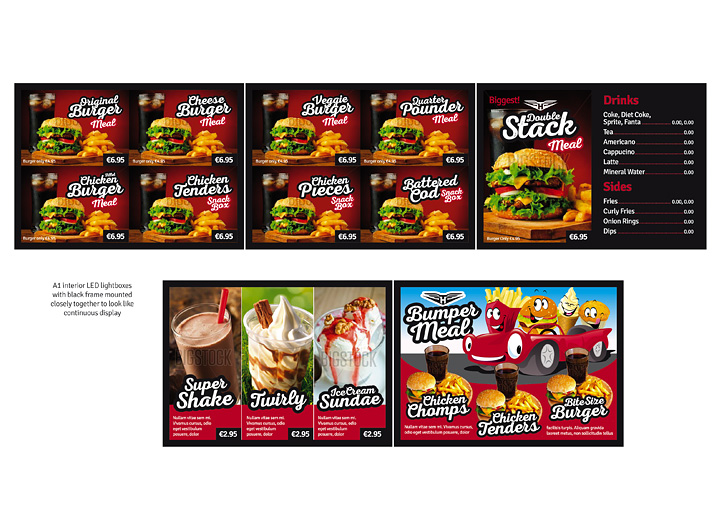 HotRods Menu Lightbox Design Collooney