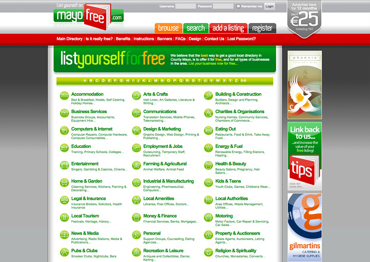 MayoFree Web Site Design Charlestown